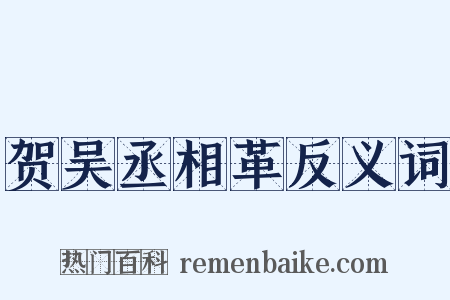 贺吴丞相革反义词是什么意思的图片